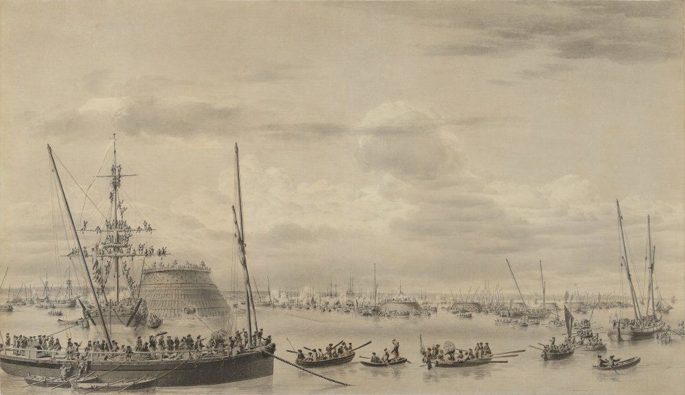 Immersion du neuvième cône dans la rade de Cherbourg en présence du roi&nbsp;(…)