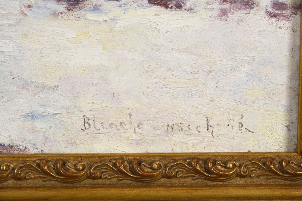 Snowy Country Road, Le Val near Giverny