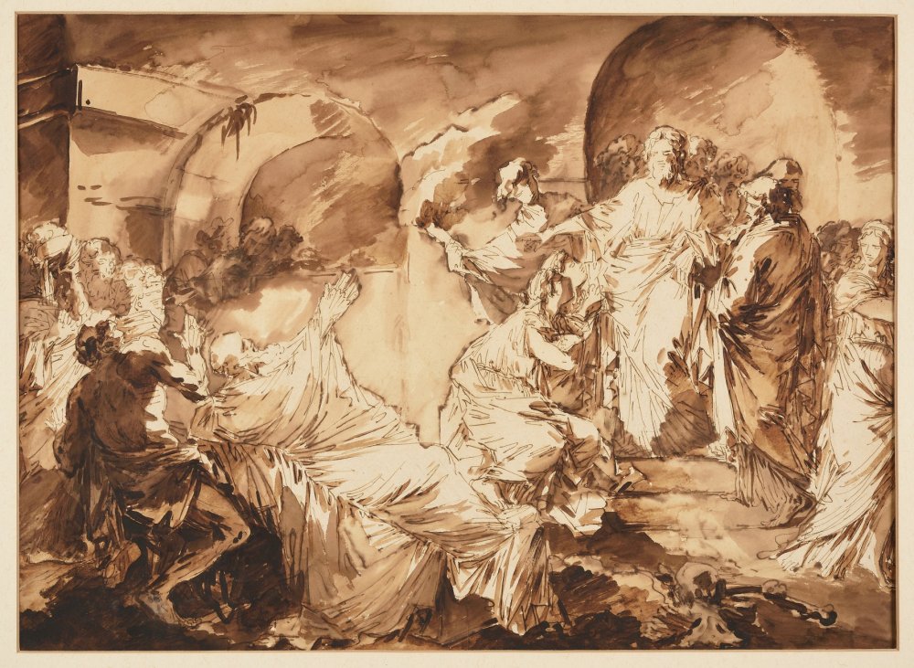 Venus Requesting Arms from Vulcan for Aeneas; The Resurrection of Lazarus