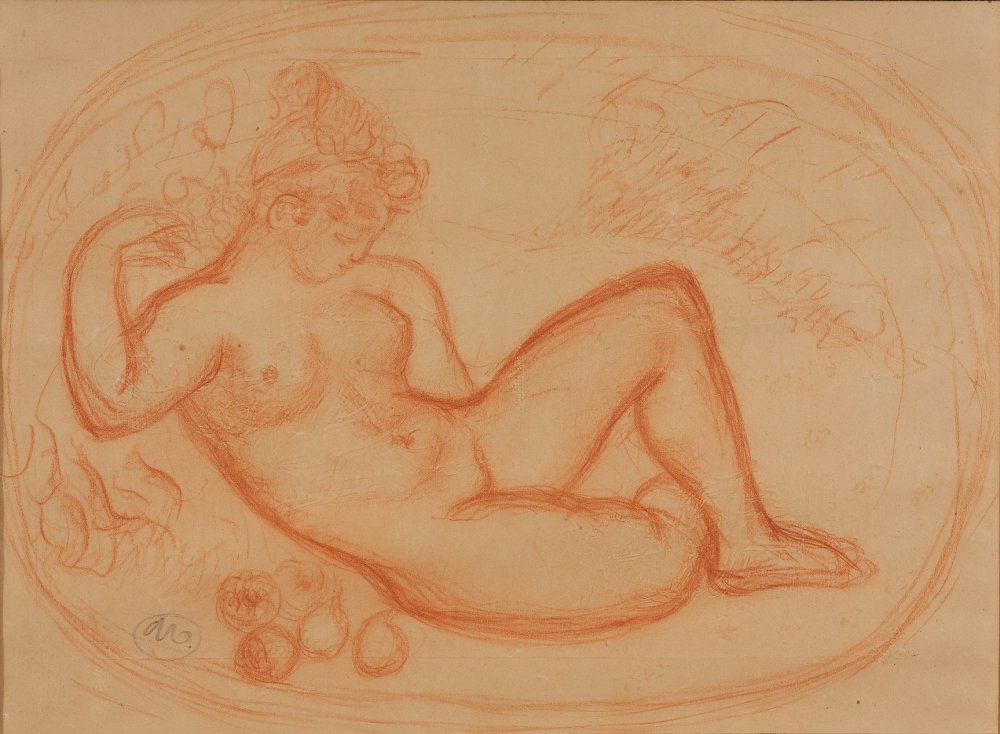 Reclining Nude and Fruit