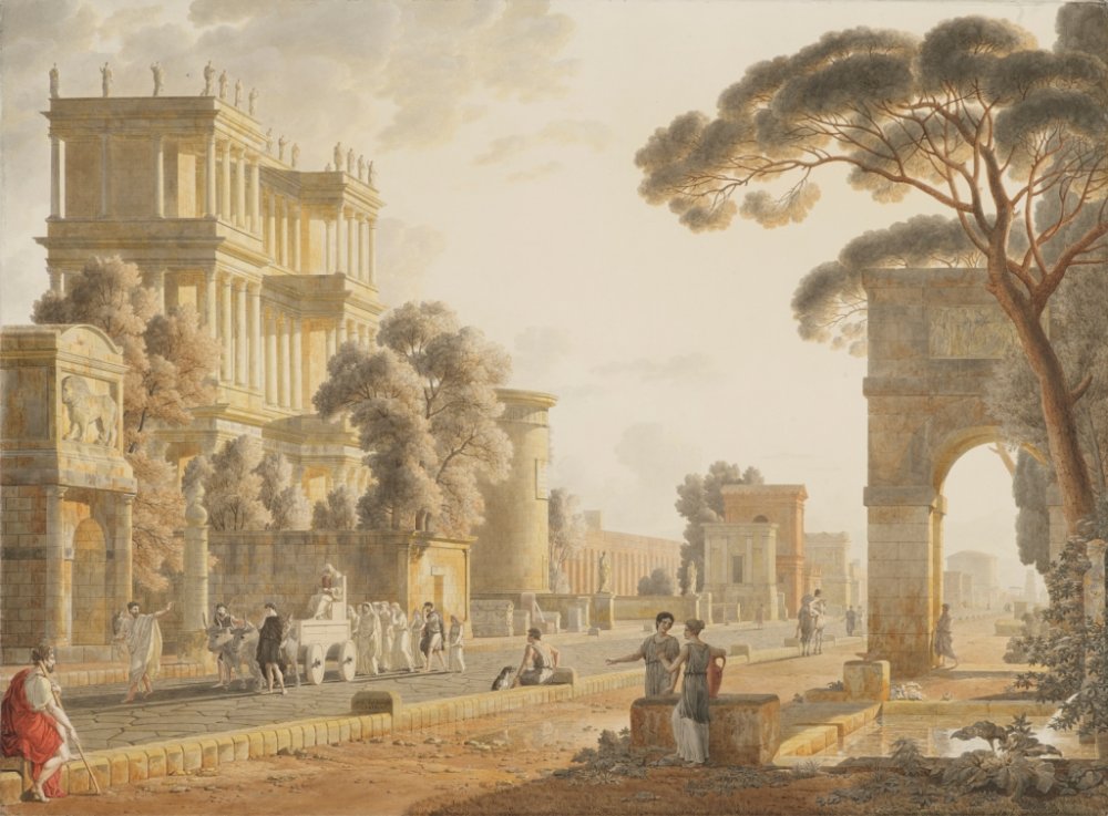 Chemin des tombeaux à Rome (D’après Serlio et Pierro Ligorio)