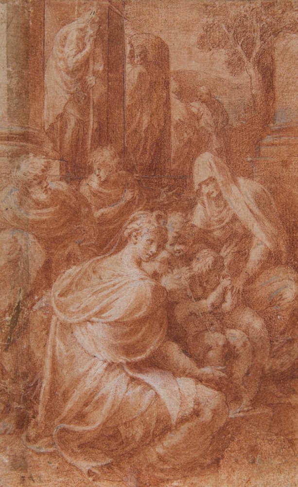 « La sainte famille avec Sainte Elisabeth et Saint Jean-Baptiste »