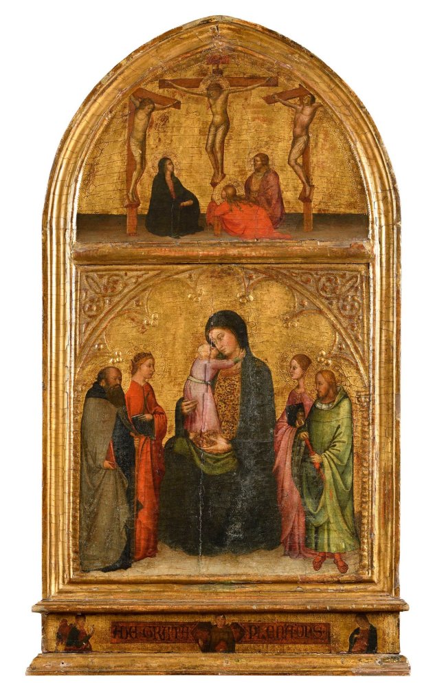Registre principal :La Vierge et l’Enfant entourés de Saint Antoine Abbé, (…)