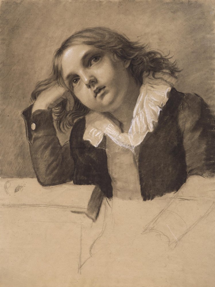 « Portrait de jeune garçon accoudé »