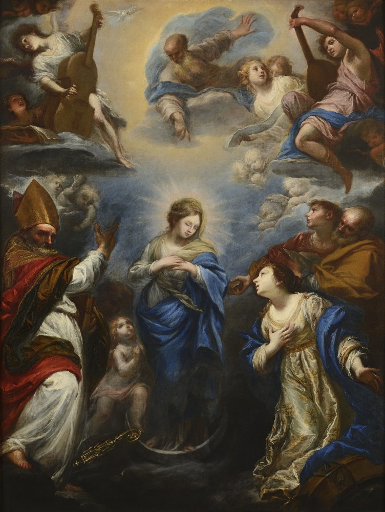 L’Immaculée Conception avec les saints Nicolas, Catherine, Paul, Étienne et&nbsp;(…)