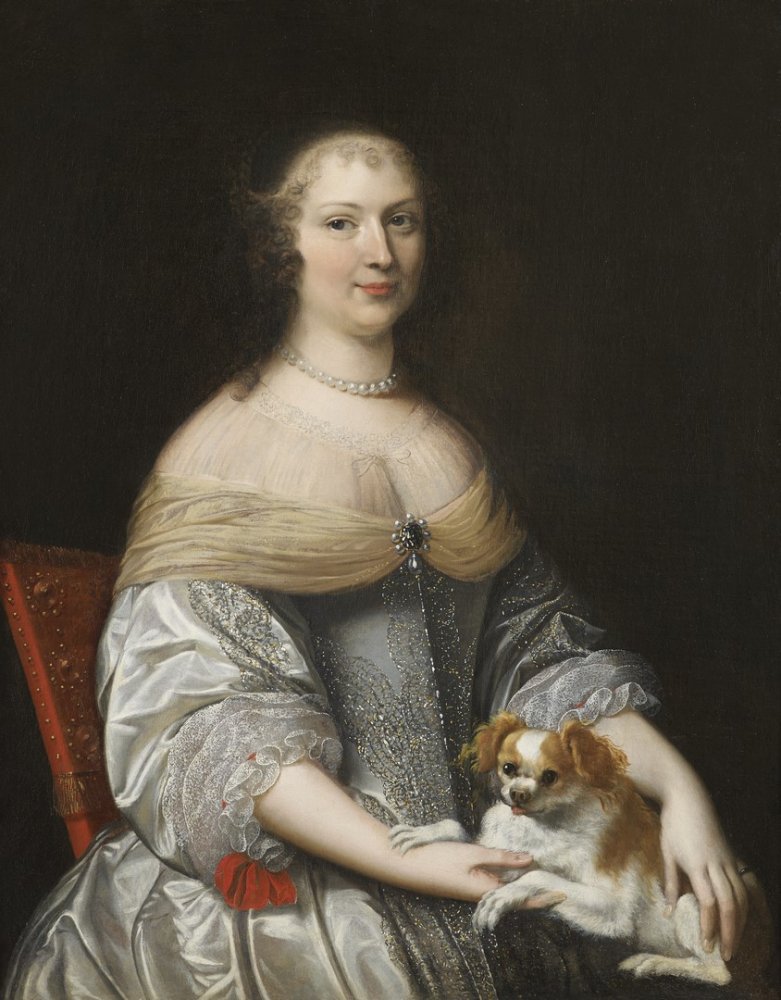 Portrait d’une aristocrate avec son chien