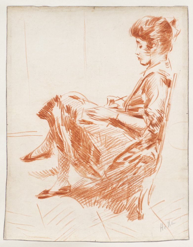The Artist’s Daughter, Paulette, while Drawing