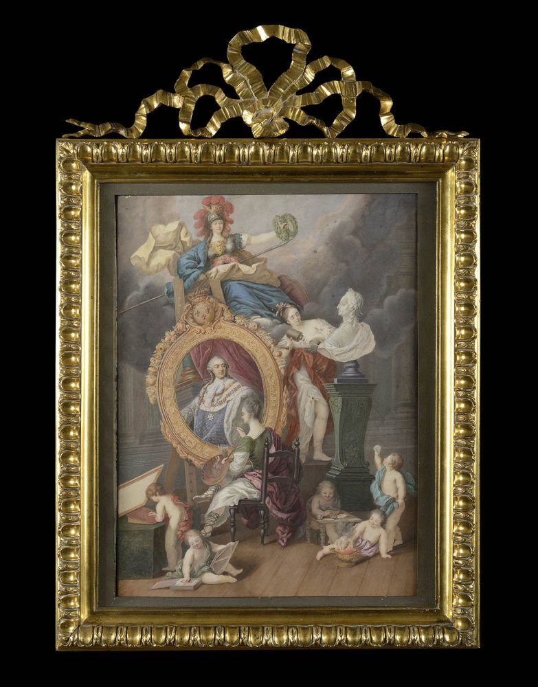 Painting in the Guise of Madame Du Barry Painting the Portrait of Louis XV