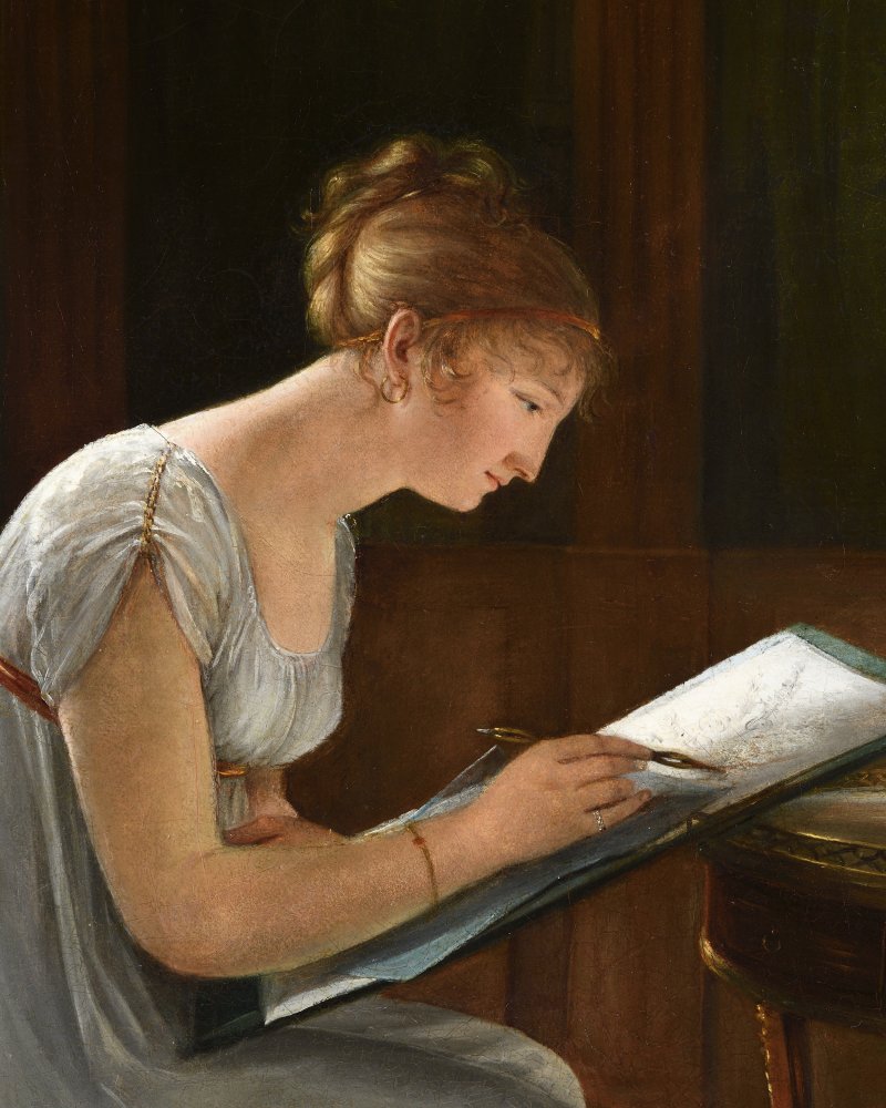 Autoportrait présumé de l’artiste donnant un cours de dessin