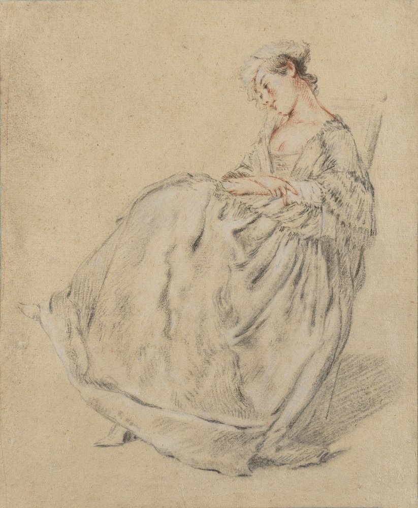 Young Woman Seated with her Arms Crossed,  Preparatory Study for Assembly in&nbsp;(…)