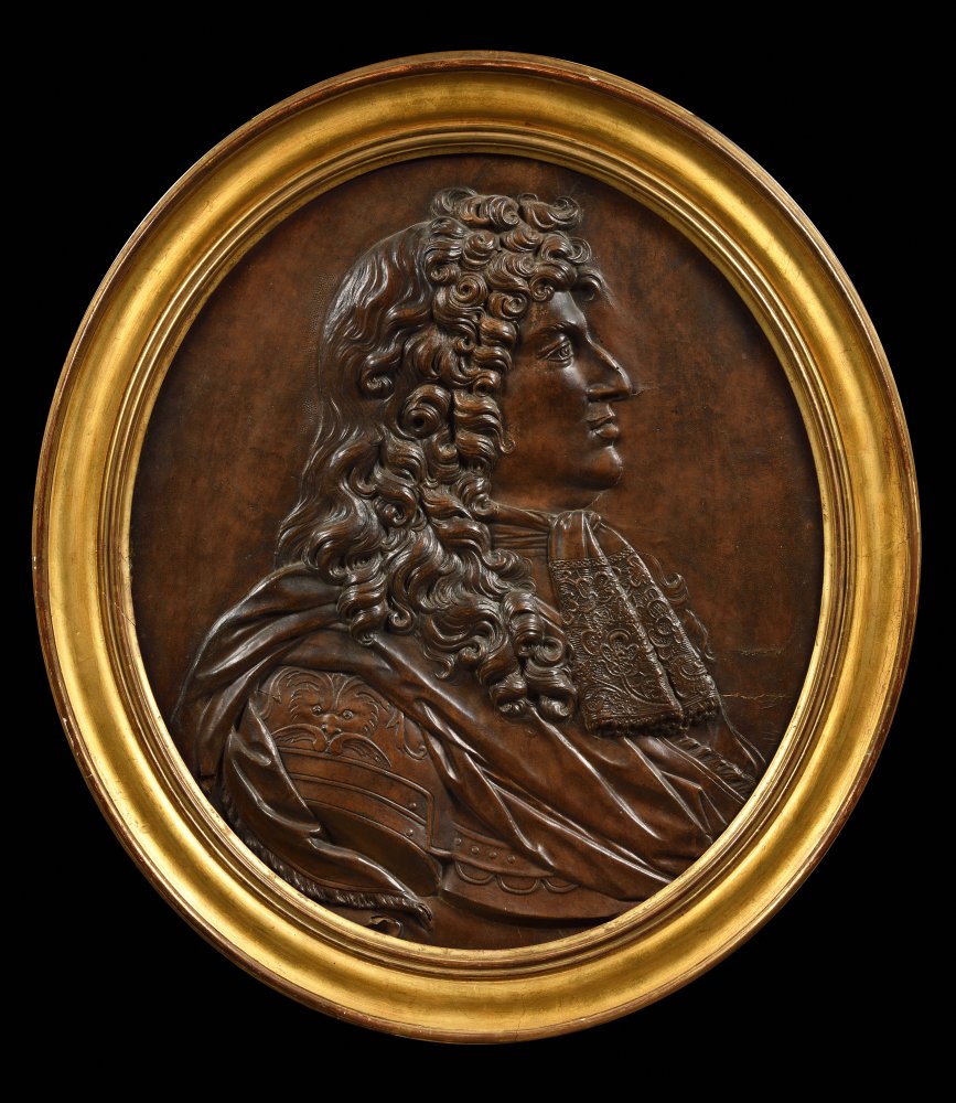 Medaillon of Louis XIV presenting a Portrait of Louis XIV in Profile